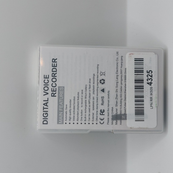 NWT Sunlan 16GB Digital Voice Recorder Voice Activated Recorder with Playback - Picture 3 of 5